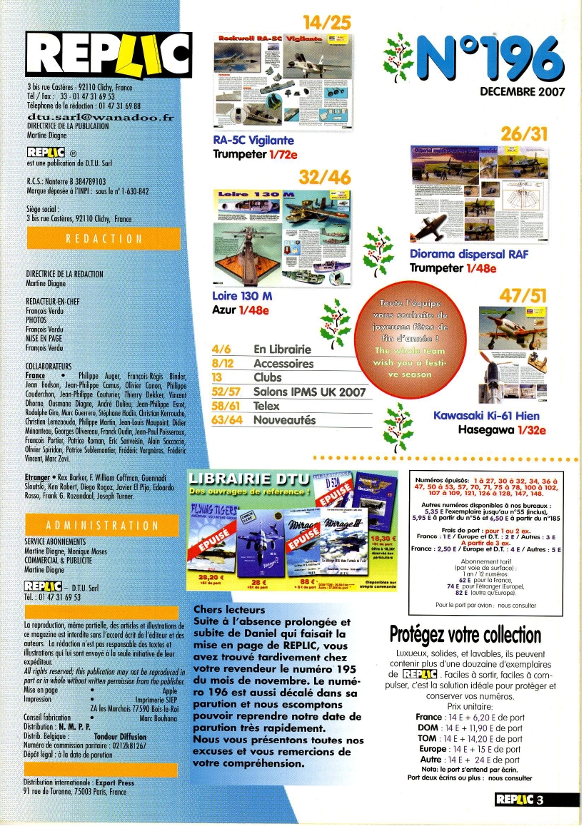 Replic 196 - Loire 130 M, Vigilante, Ki-61